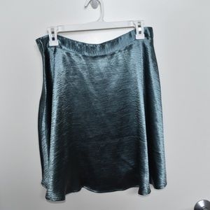 NEW! Silence + Noise Satin Mini Skater Party Skirt